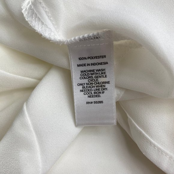 Express Sheer White Portofino Long Sleeve Shirt - Picture 10 of 10